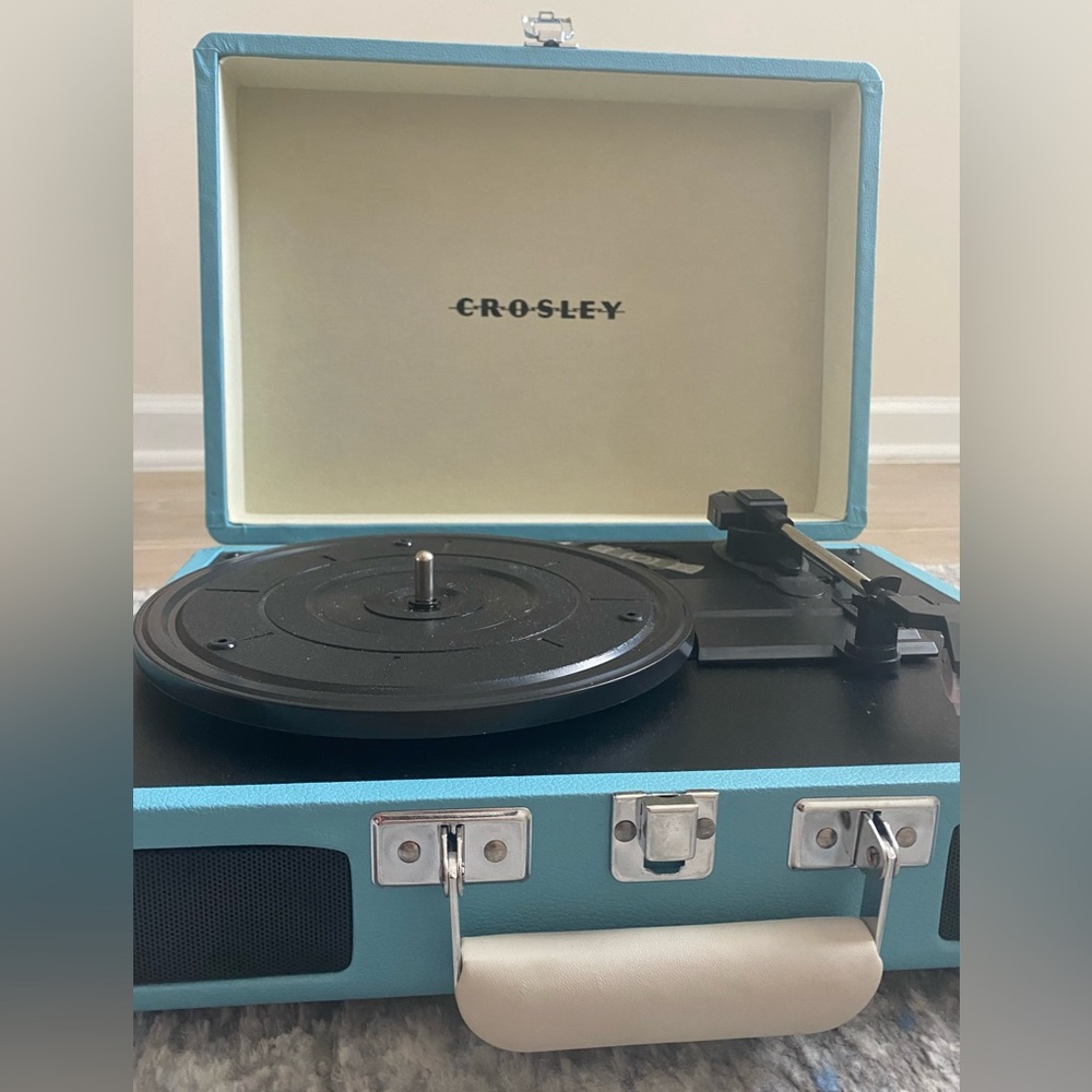 Crosley Cruiser Plus Portable Turntable Vinyl Record Player  Tourmaline Color